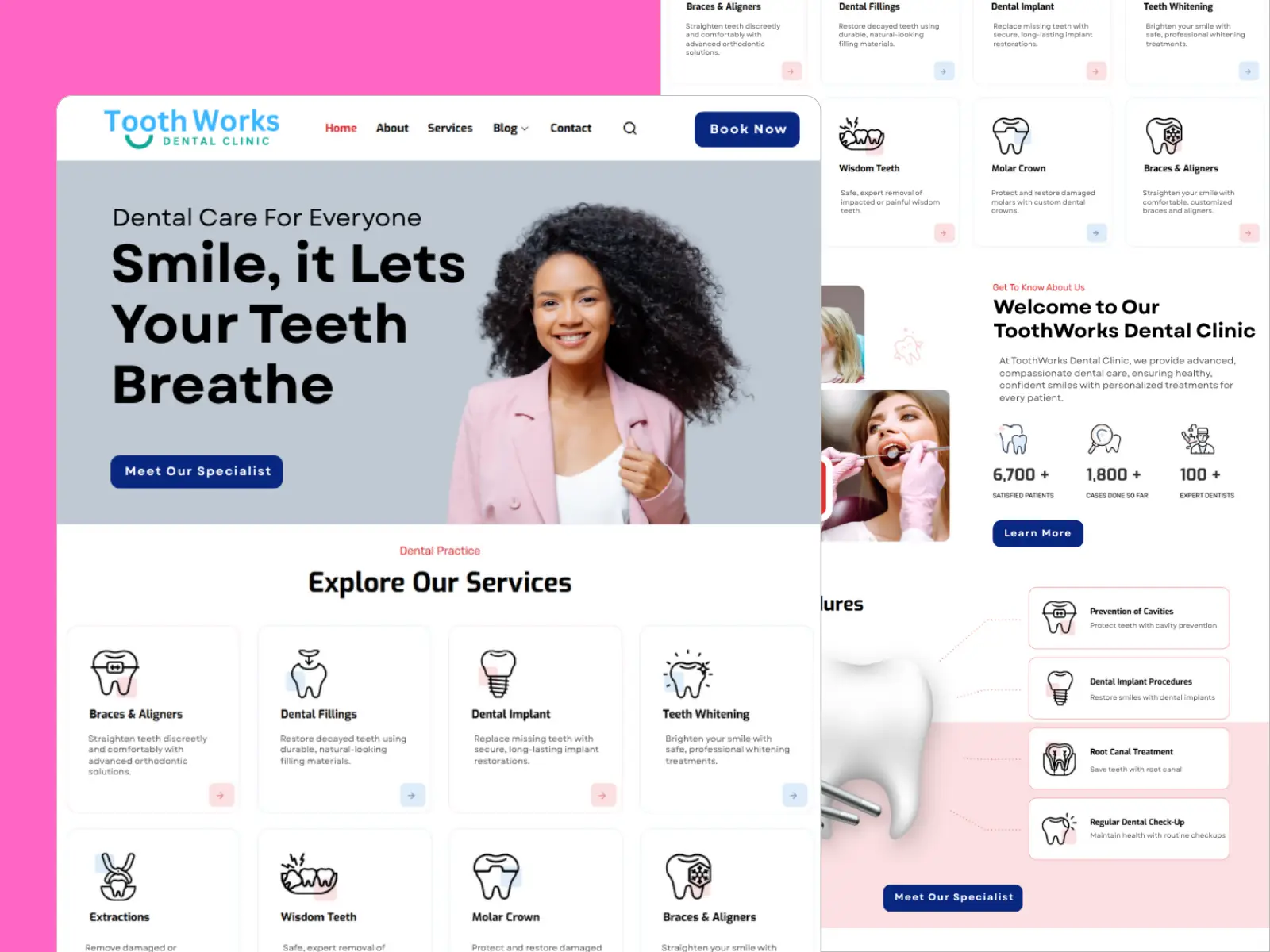 Dental Web Page Design