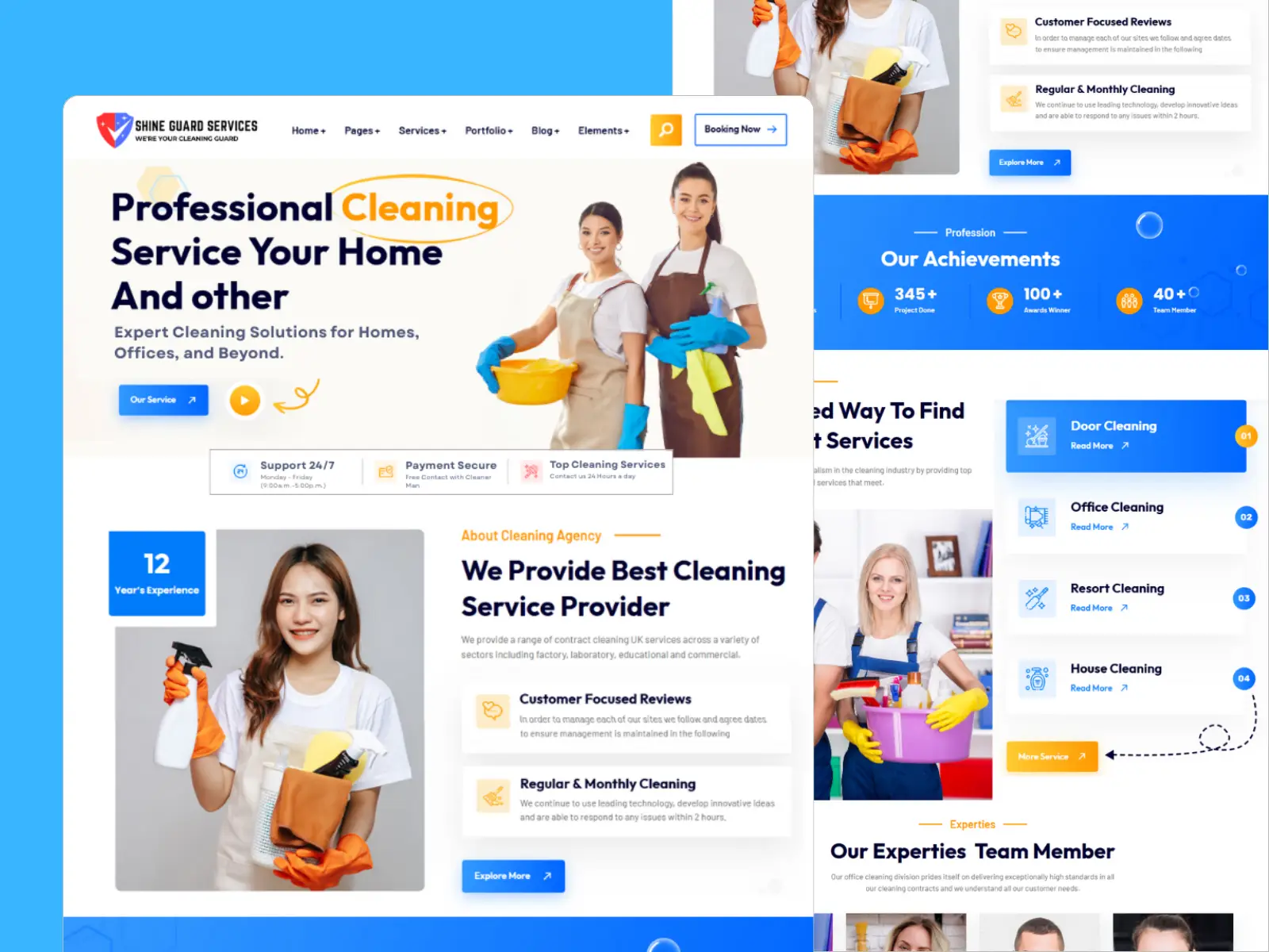 Cleaning service Website Design