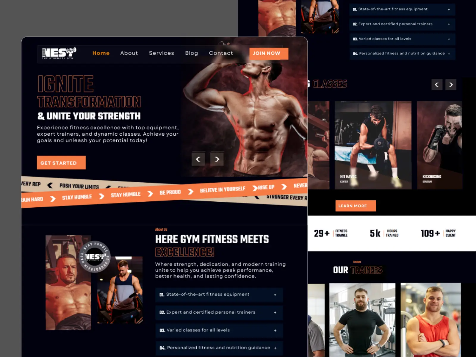Gym Website Design