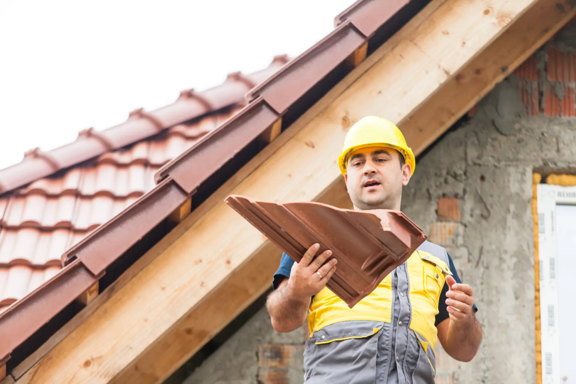 Roofing company website design example with WordPress