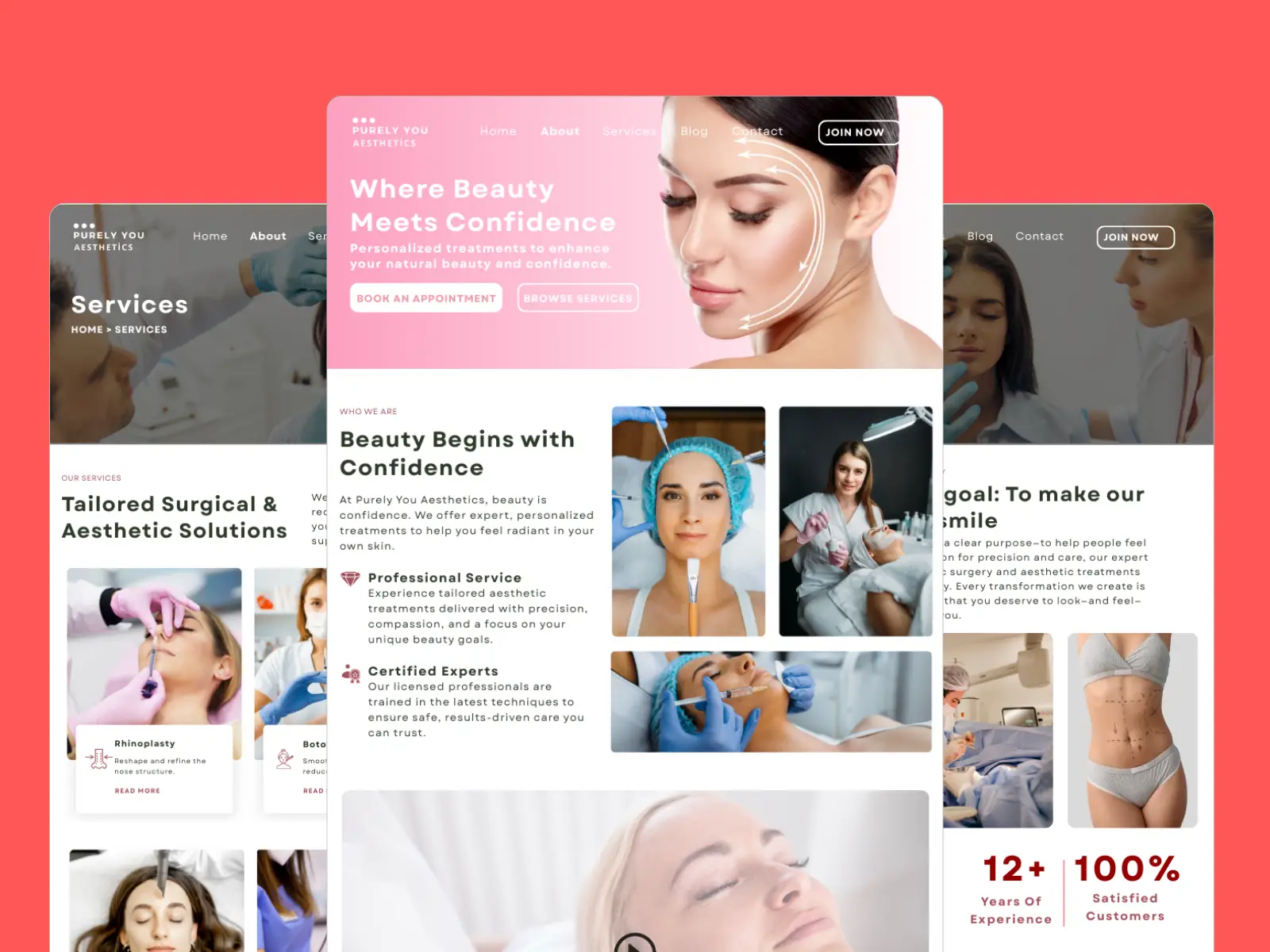 aesthetic clinic website design