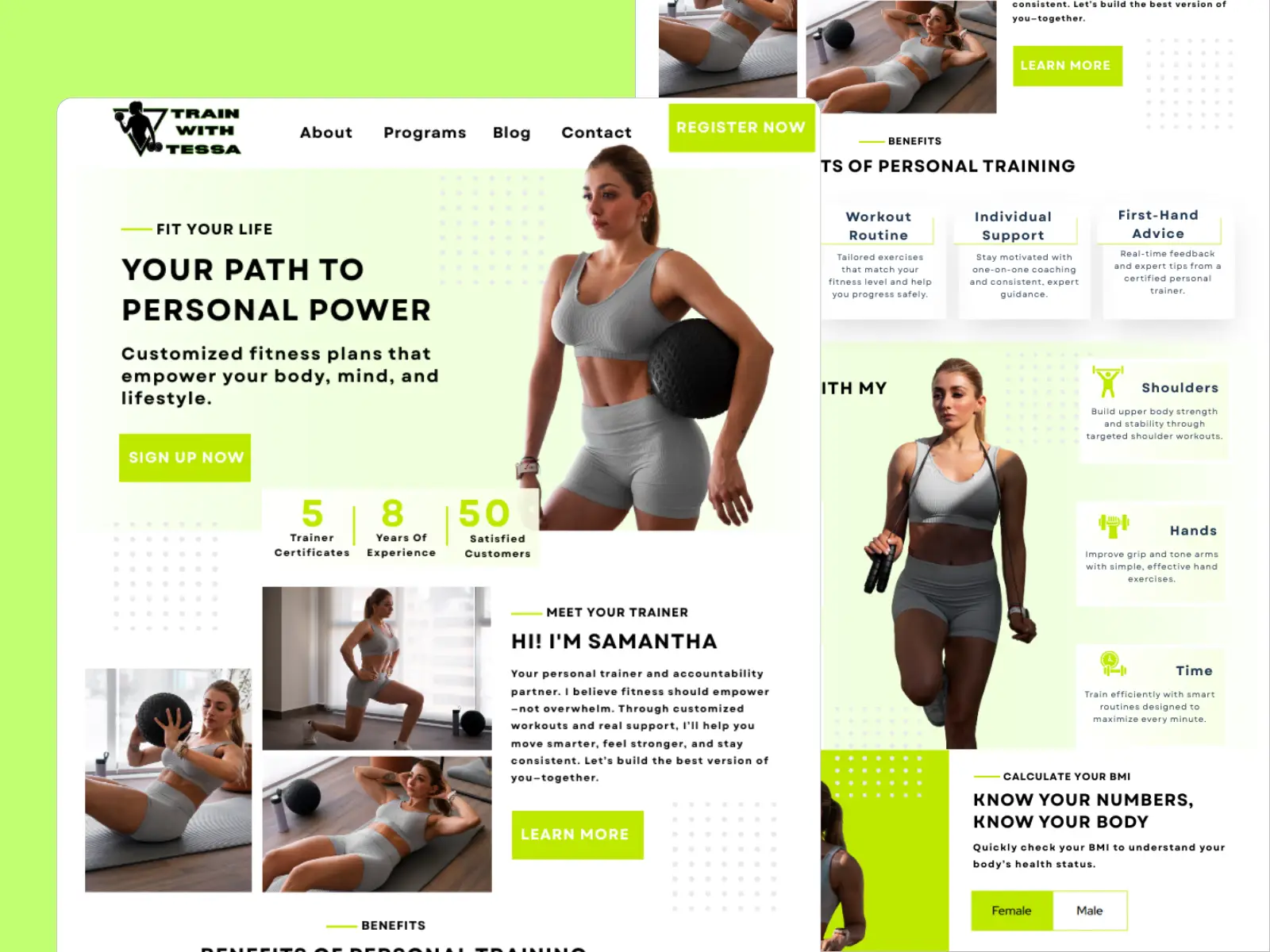 website design for fitness professionals